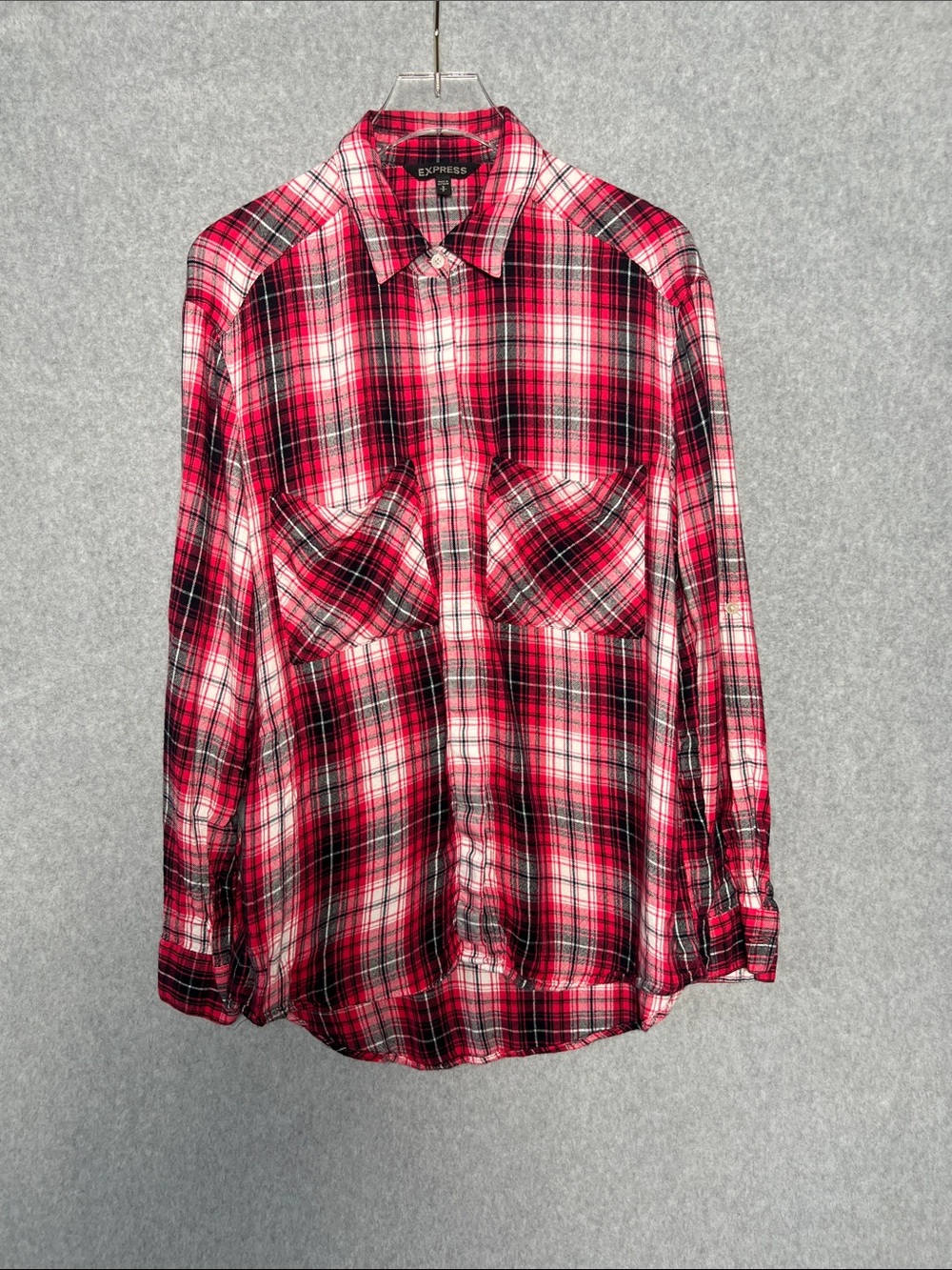 Express Women’s Plaid Flannel Button Down Shirt S